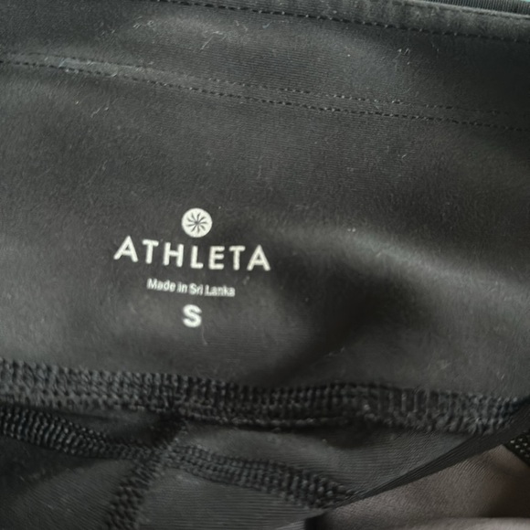 Athleta Stealth TruCool 7/8ths Tight Black Gray Perforated Leggings Small - Picture 8 of 11
